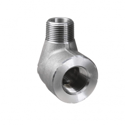 Codo calle acero inoxidable roscado both-well